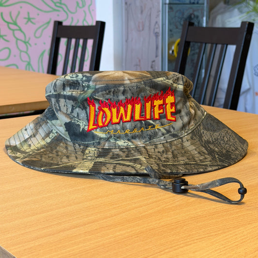 Skate Wide Brim Bucket Hat Camo