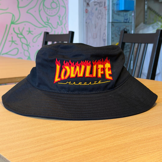 Skate Wide Brim Bucket Hat Black